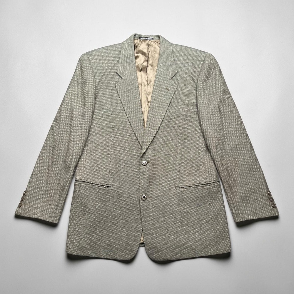 Vintage 80s Mani Giorgio Armani Made in Italy Pure Virgin Wool Blazer Brown 38R